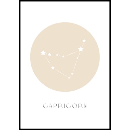 plakat znak zodiaku 2 koziorożec 50x70 cm