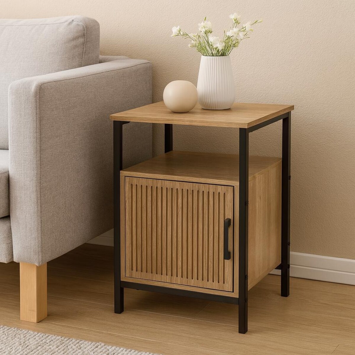 Szafka z dębowym frontem KASTO, 43 x 33 x 55 cm