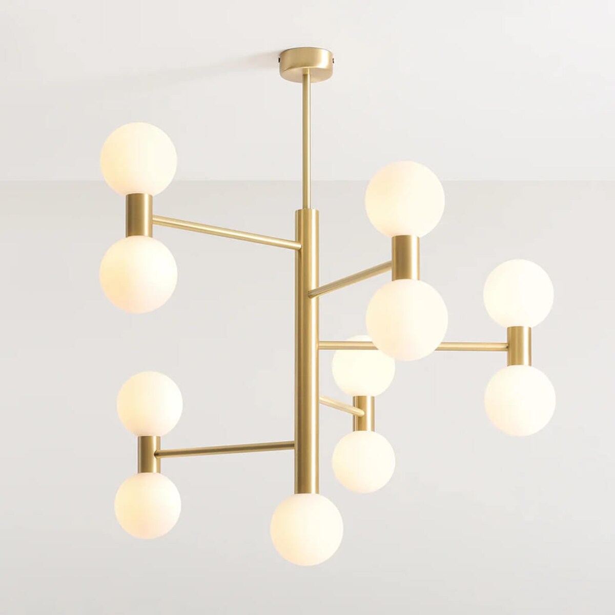 Kulisty żyrandol do salonu Flare 1134PL_W40 Aldex szklany balls mosiądz