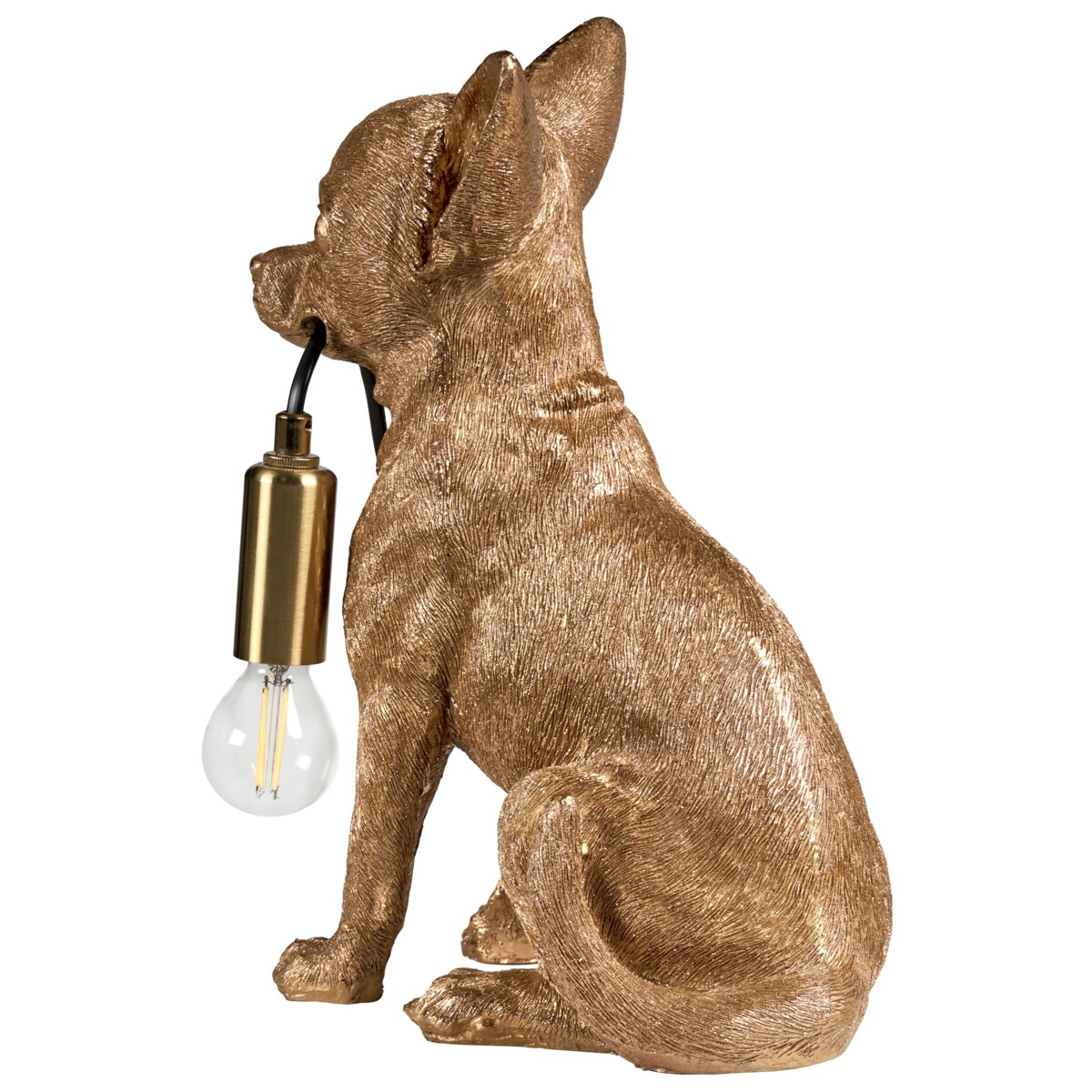 Lampa stołowa Pies ROCCO Złoty