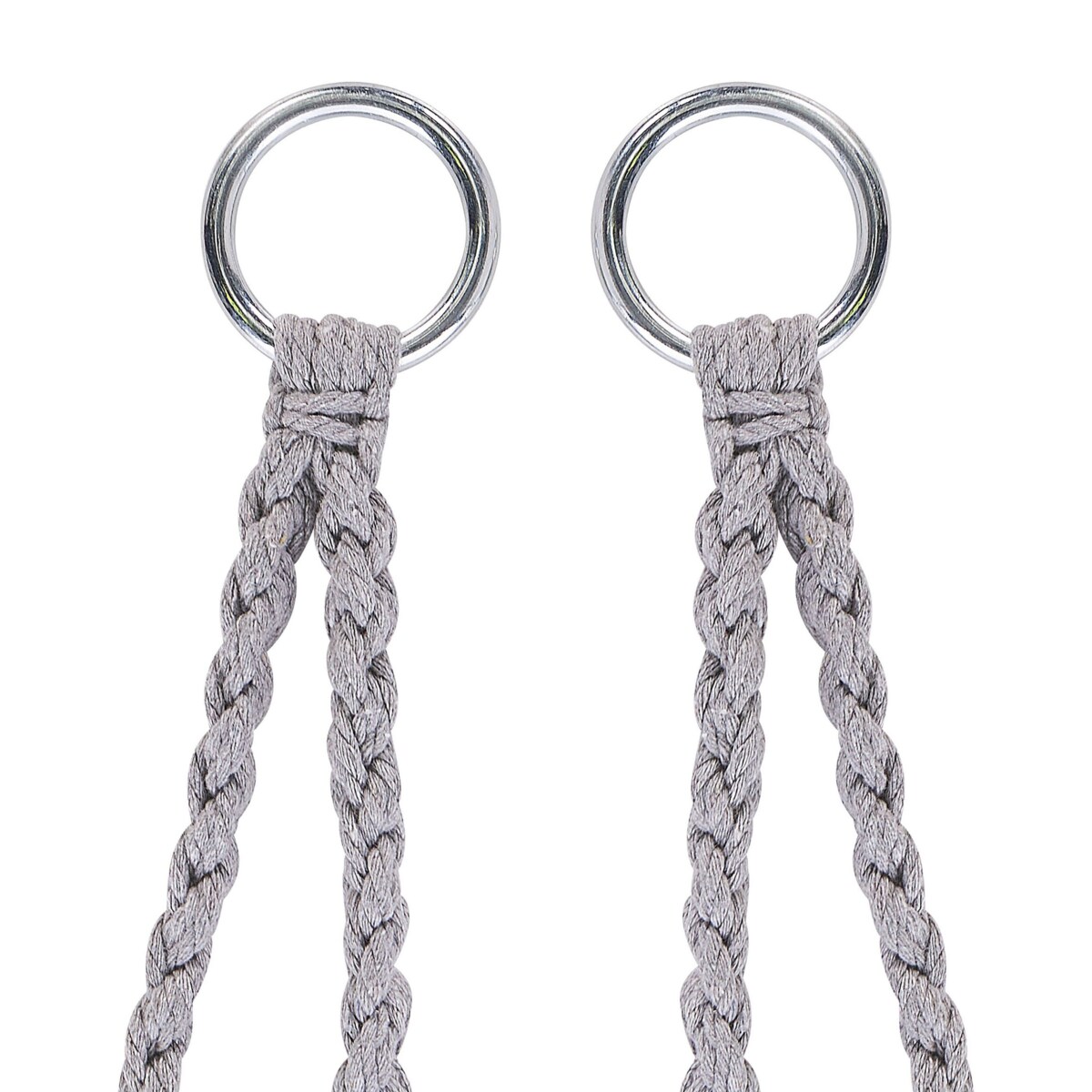 Fotel wiszący huśtawka makrama szary GABELLA