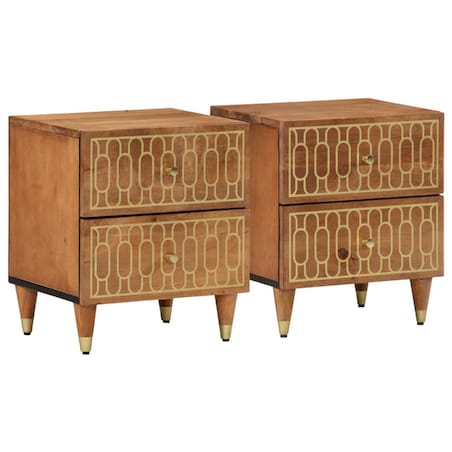 vidaXL Szafki nocne, 2 szt., 40x33x46 cm, lite drewno mango