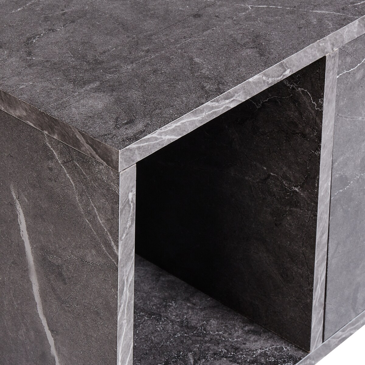 Szafka łazienkowa wisząca pod umywalkę CASCAVEL 80 cm Czarny marmur