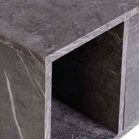 Szafka łazienkowa wisząca pod umywalkę CASCAVEL 80 cm Czarny marmur
