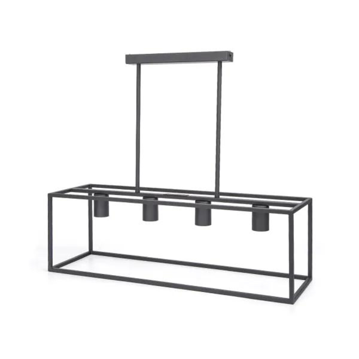 4-punktowa metalowa lampa wisząca z regulowanym drążkiem, e27 40-110 cm