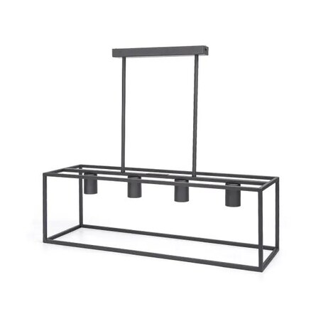 4-punktowa metalowa lampa wisząca z regulowanym drążkiem, e27 40-110 cm