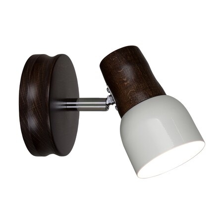 Drewniany Kinkiet BRITOP Lighting 1xE14 Max.40W Drewno Bukowe Orzechowe FSC z Białym Kloszem, Polski Producent 1 szt.