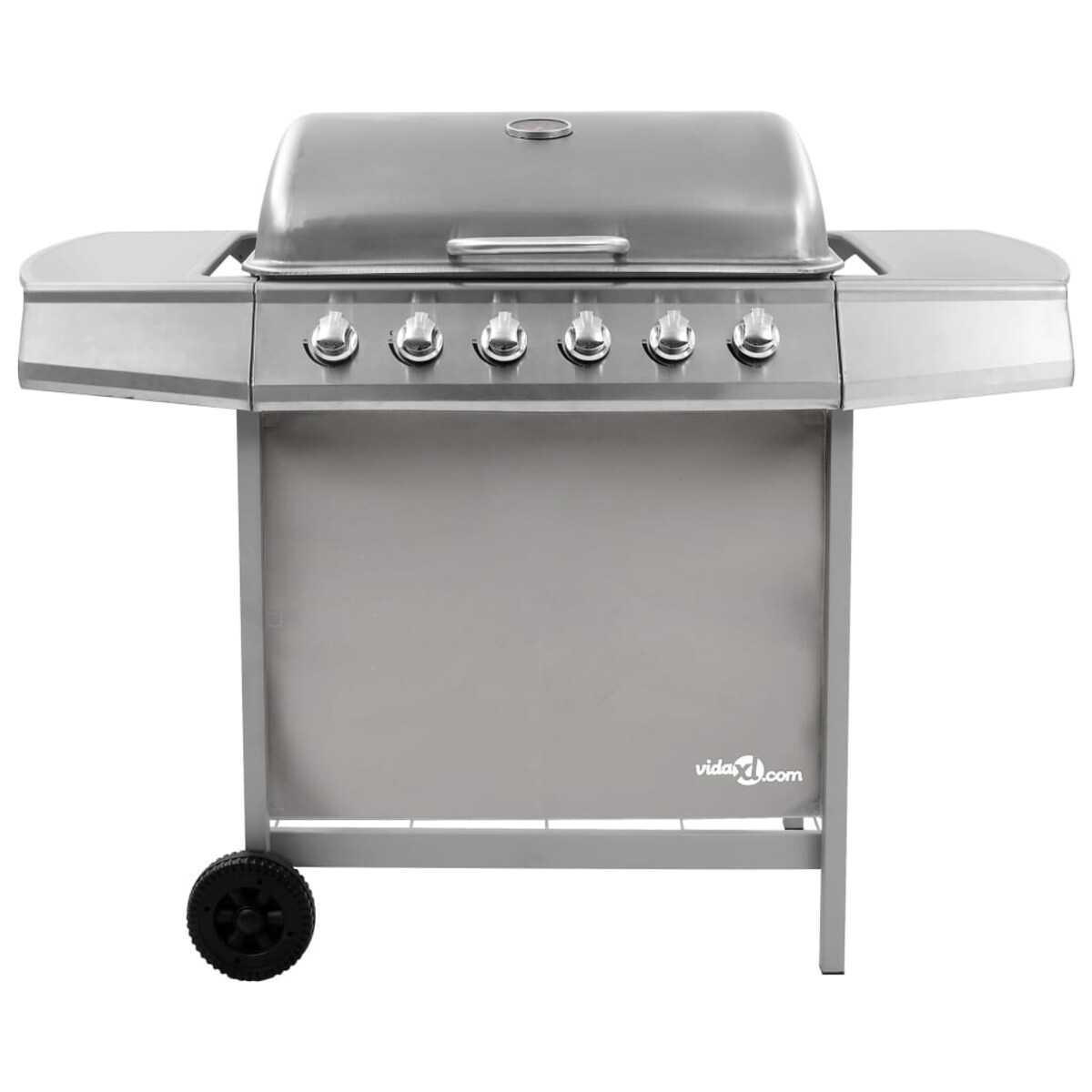vidaXL Grill gazowy z 6 palnikami, srebrny