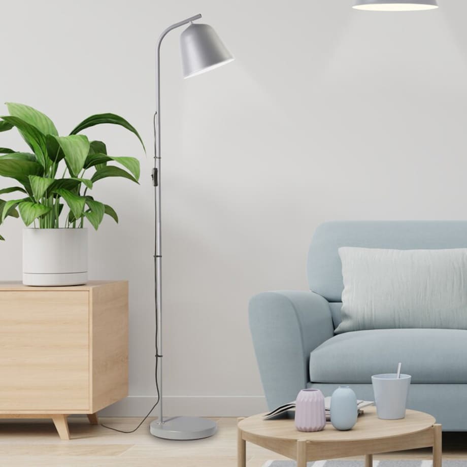 Podłogowa lampa Malia 3096 regulowana z włącznikiem loftowa szara