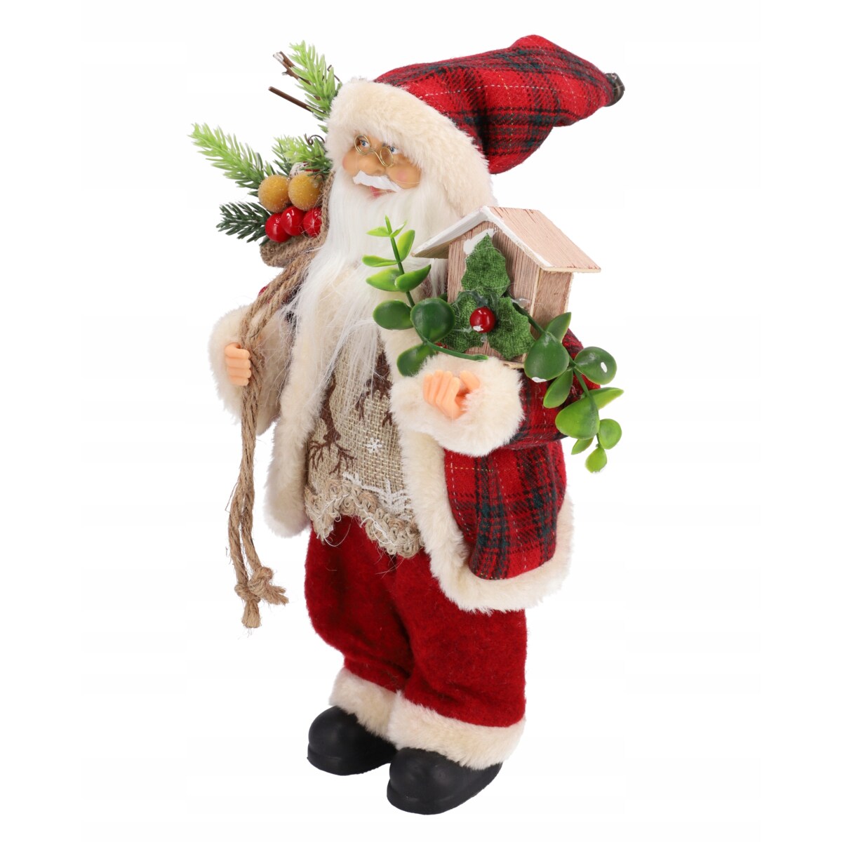ŚWIĘTY MIKOŁAJ świąteczny figurka DUŻY skandynawsk