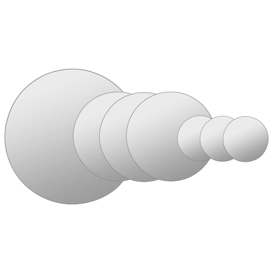 vidaXL Zestaw 7 okrągłych luster ściennych, szklanych