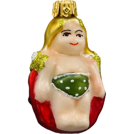 Bombka choinkowa: Biedronka w zielonych majteczkach