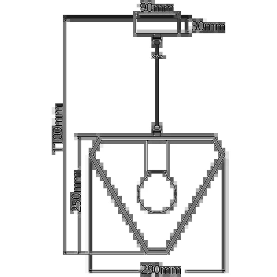 drewniana lampa wisząca bukowa trójkątna e27