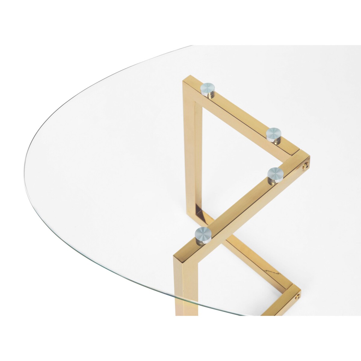 Stolik kawowy szklany złoty FRESNO