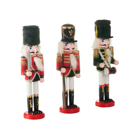 Figurka dekoracyjna LAGAN Dziadek do orzechów 30 cm Czerwony