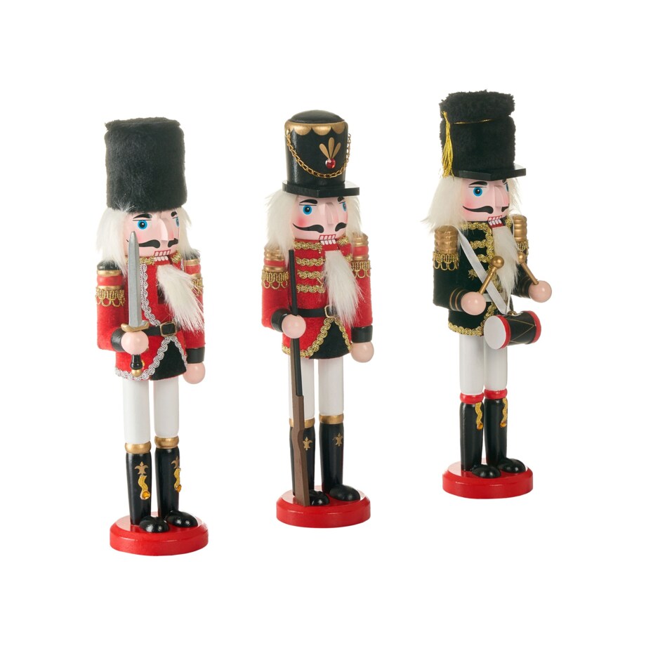 Figurka dekoracyjna LAGAN Dziadek do orzechów 30 cm Czerwony