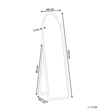 Lustro stojące 40 x 150 cm złote CHATILLON