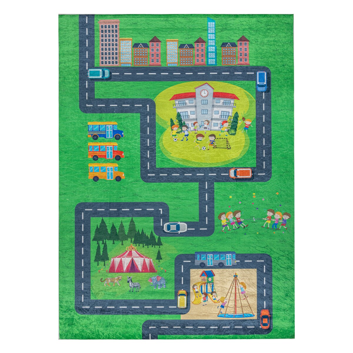 Dywan do prania BAMBINO 2660 Miasto, ulice, 120x170 cm