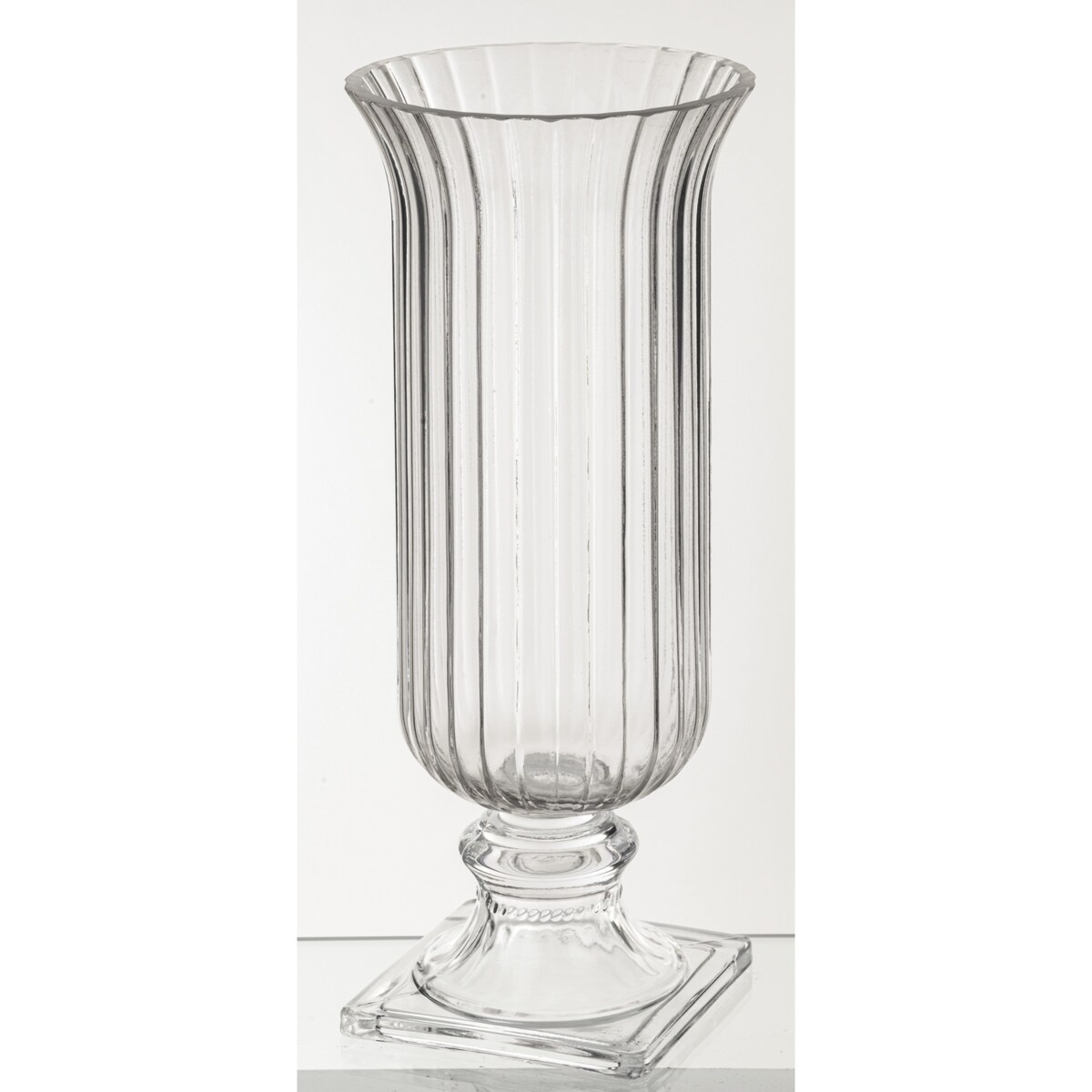 Wazon 37x15,5x15,5 cm TAZZA-5 na nóżce przezroczysty