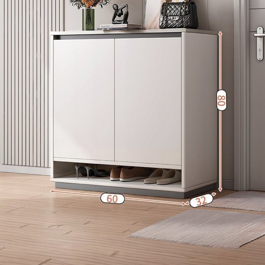 Nowoczesna komoda szafka biała pojemna na buty obuwie regał 2 drzwi duża