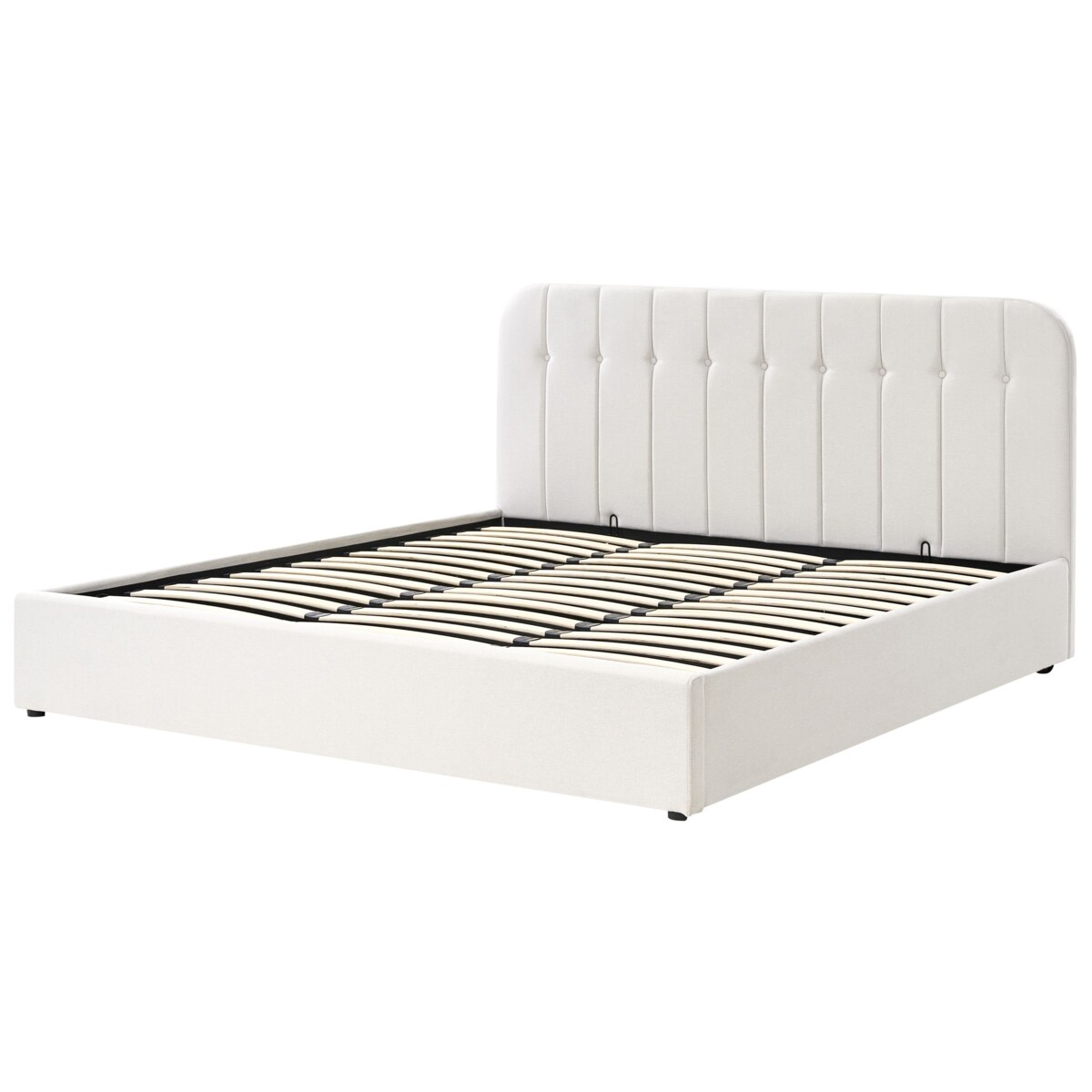 Łóżko z pojemnikiem CHALLANS 180 x 200 cm Złamana biel