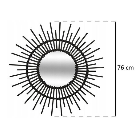 Lustro na ścianę w plecionej ramie
