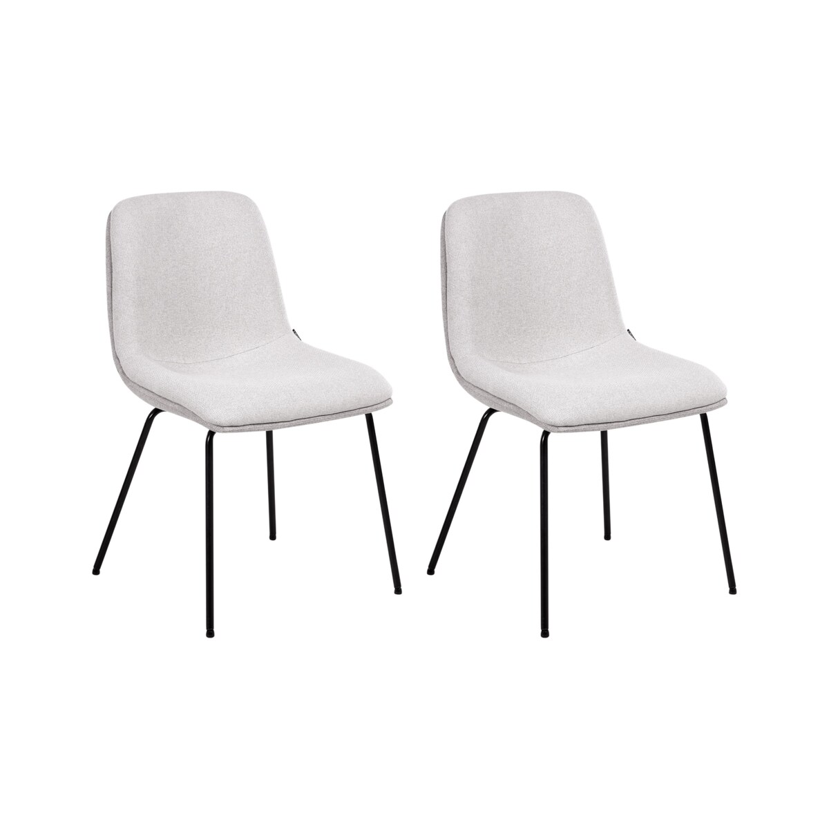 Zestaw 2 krzeseł do jadalni LORIDA Jasnoszary