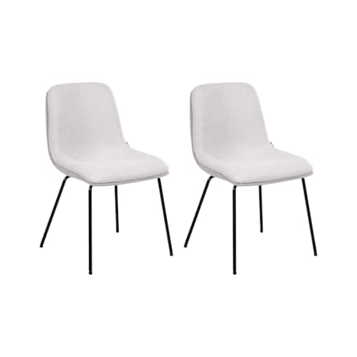 Zestaw 2 krzeseł do jadalni LORIDA Jasnoszary