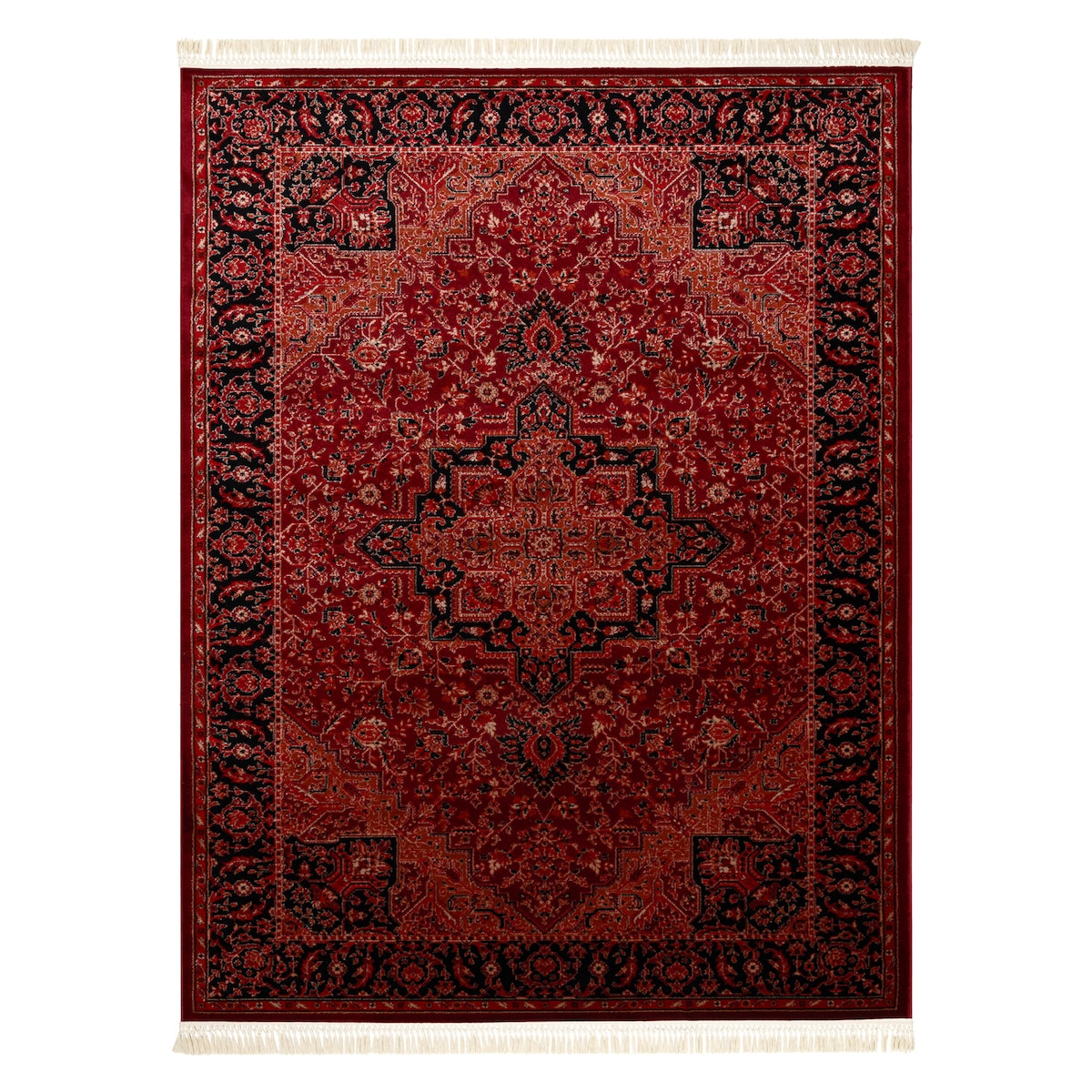 Dywan ORIENT Y307 bordo / czarny Ramka, 100x200 cm