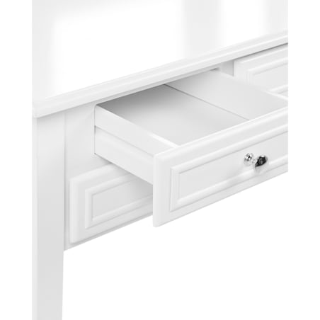 Toaletka 5 szuflad lustro i stołek biała LUMIERE