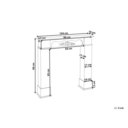 Portal kominkowy ciemne drewno NARNIA