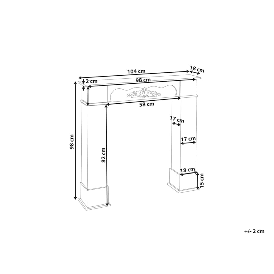 Portal kominkowy ciemne drewno NARNIA