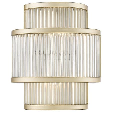 LAMPA ścienna SERGIO W0528-02B-V6AC Zumaline klasyczna OPRAWA szklany kinkiet złoty