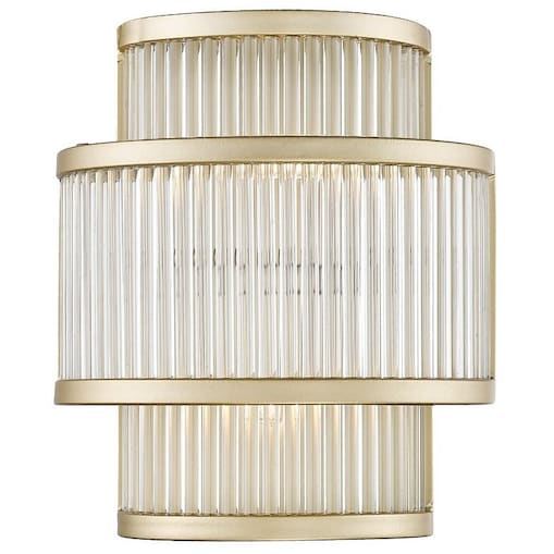 LAMPA ścienna SERGIO W0528-02B-V6AC Zumaline klasyczna OPRAWA szklany kinkiet złoty