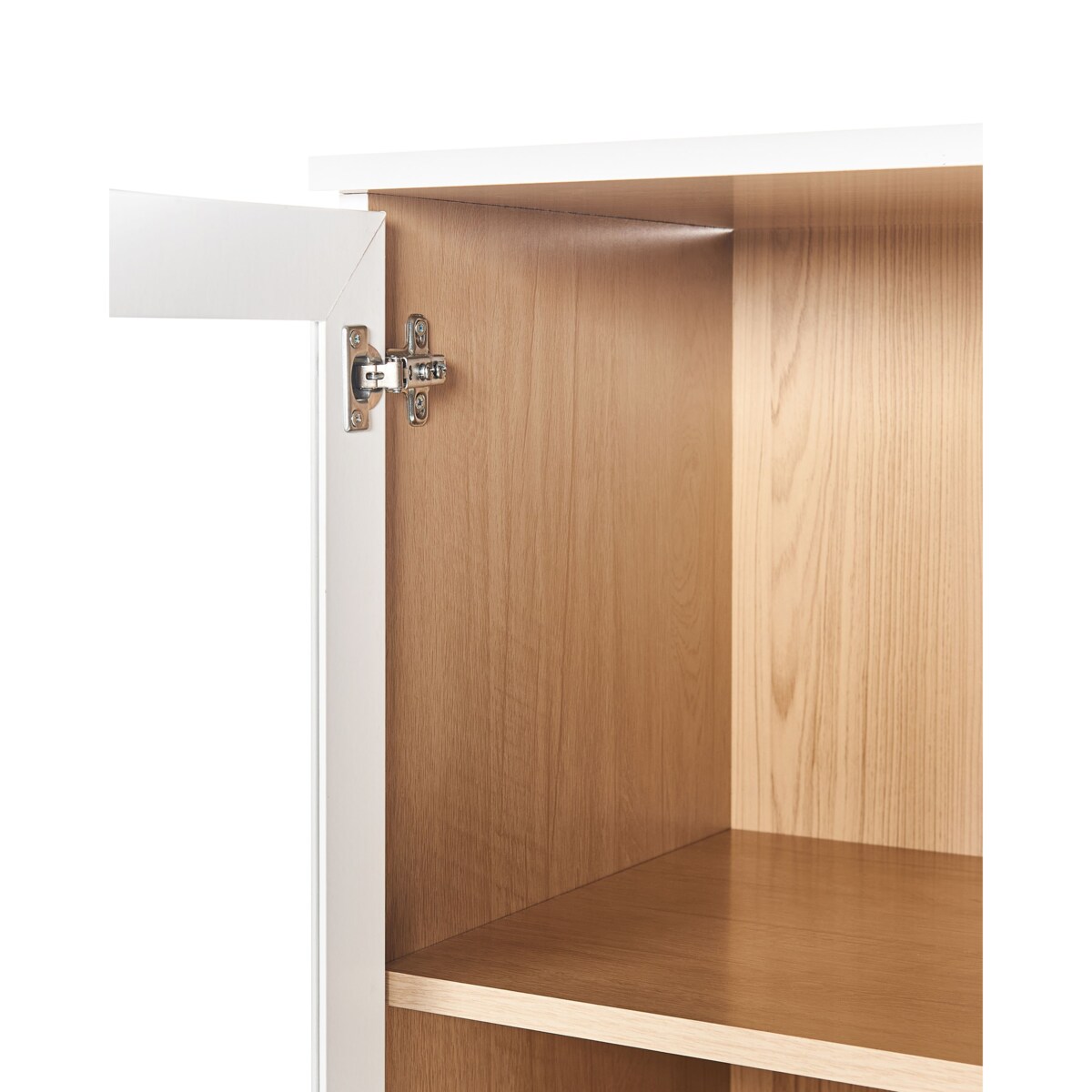 Witryna ze szklaną gablotą 40 cm biała TINGLEDALE