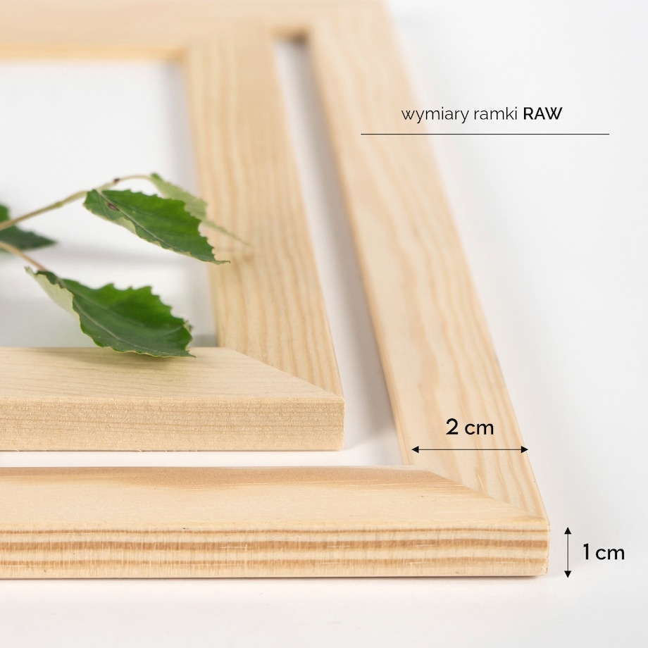 Ramka z drewna surowego na zdjęcia RAW 15x21 cm