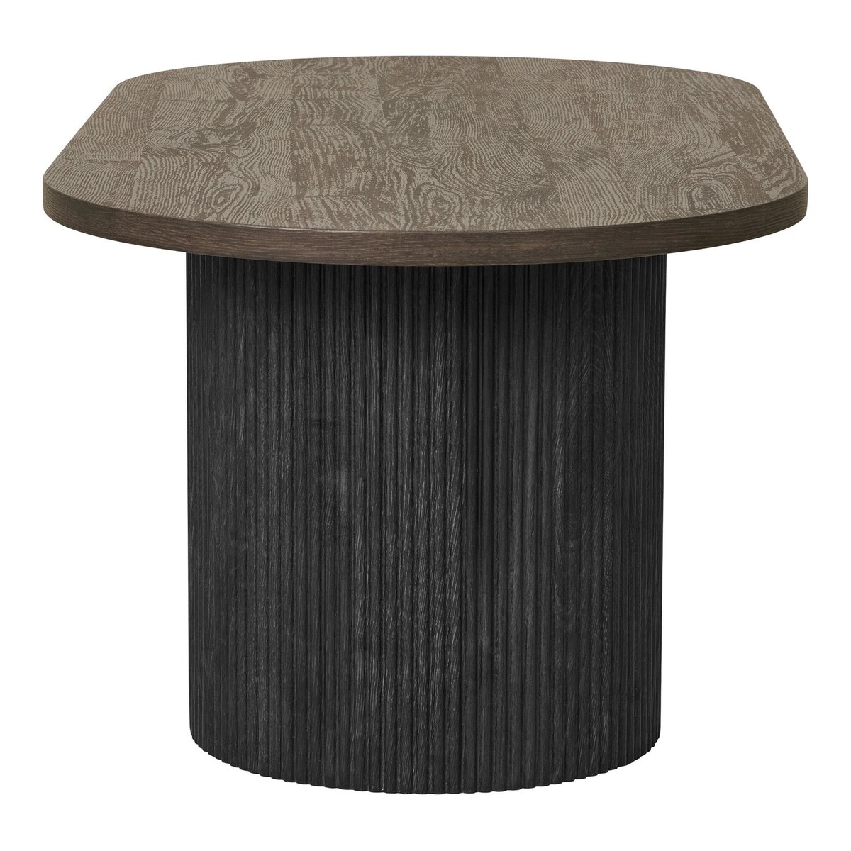 Stolik kawowy 45x120x60 cm SNADAFF-2 owalny ciemnobrązowy