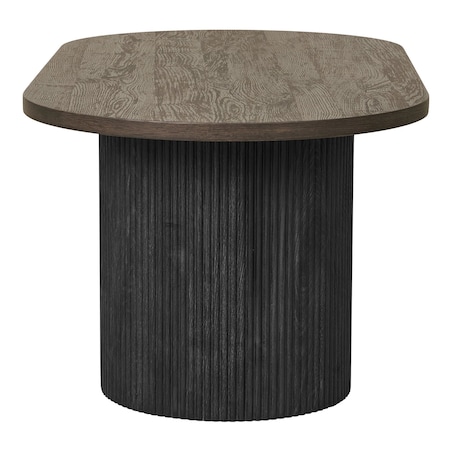 Stolik kawowy 45x120x60 cm SNADAFF-2 owalny ciemnobrązowy