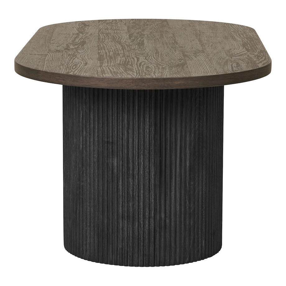 Stolik kawowy 45x120x60 cm SNADAFF-2 owalny ciemnobrązowy