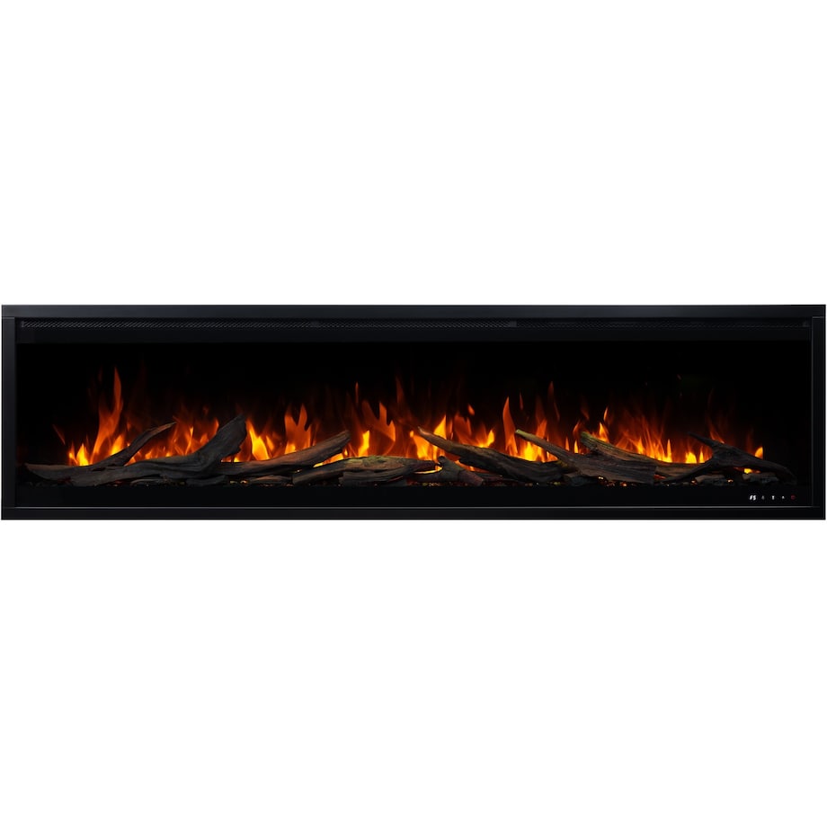 Kominek elektryczny AFLAMO Royal 3D 120 - ścienny i do zabudowy - 120x48x22 cm - kominek LED z funkcją grzania 750/1500 W