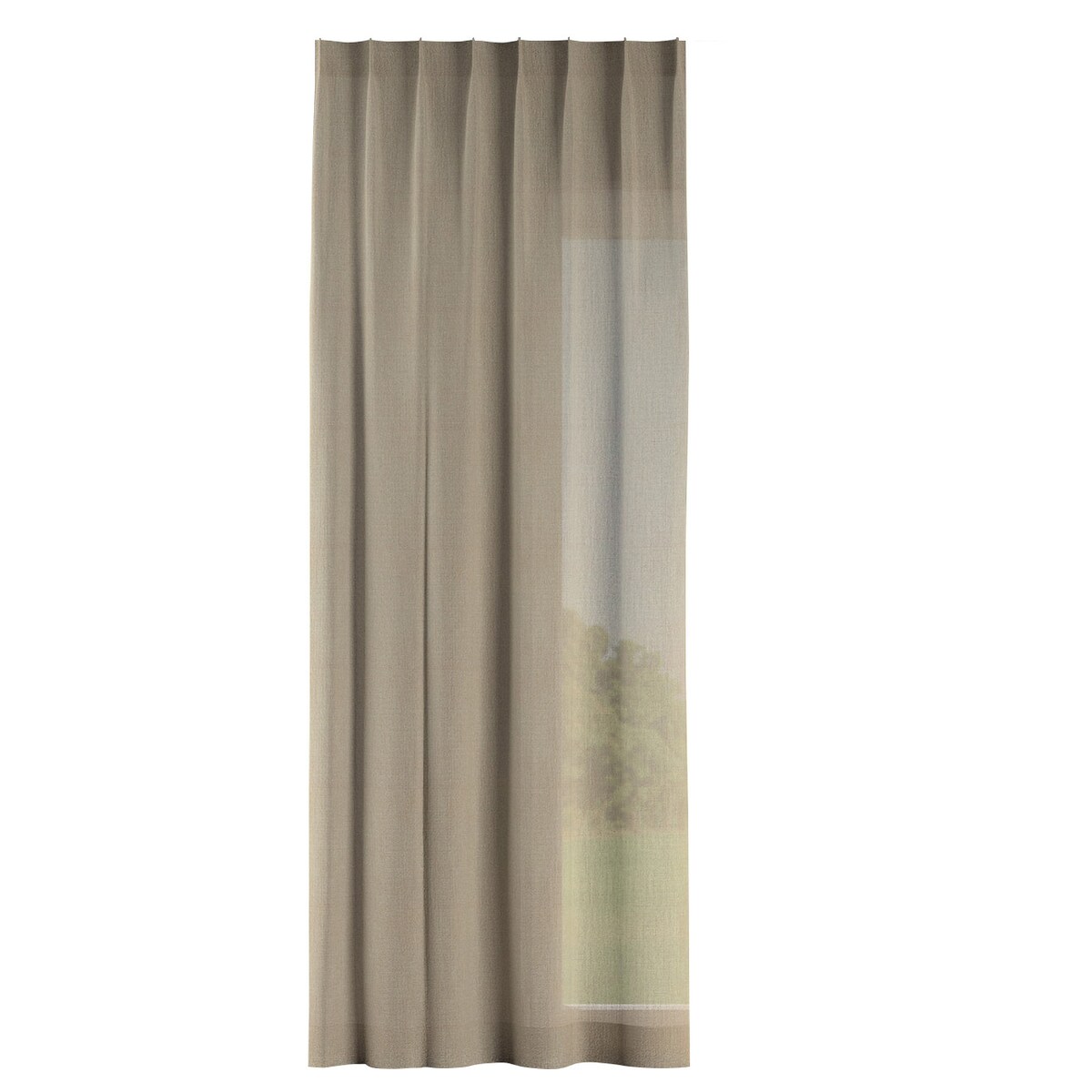 Zasłona na haczykach flex pojedynczych 130x260 ciemny beż