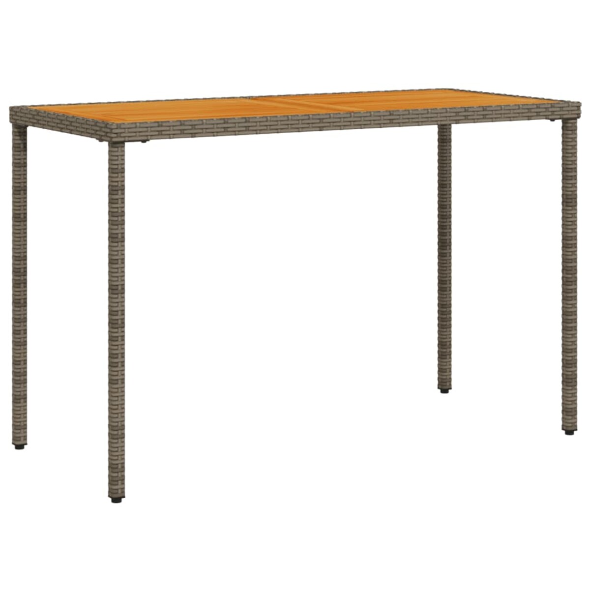 vidaXL Stół ogrodowy z akacjowym blatem, szary, 115x54x74 cm