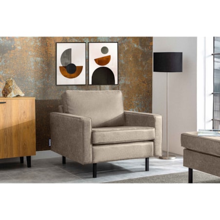 KONSIMO INVIA Fotel w stylu loftowym - kolor szary