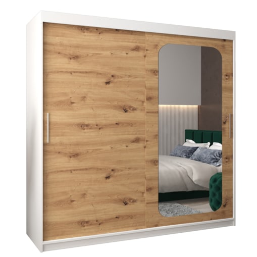 Szafa przesuwna Garderoba PROMO T2 200 biały/artisan