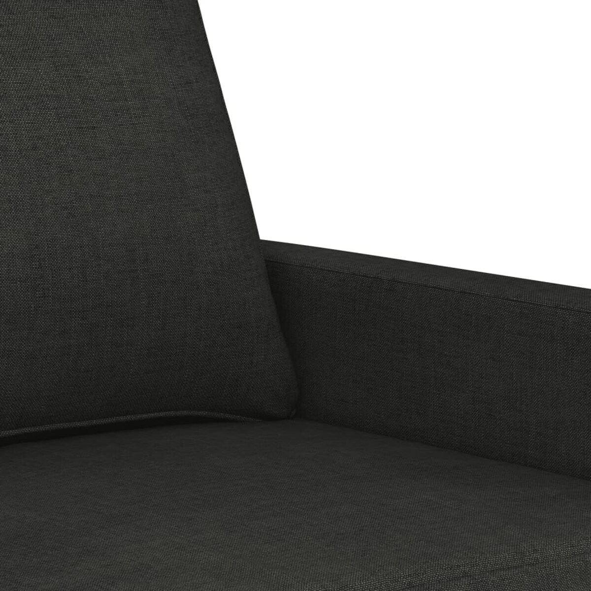 vidaXL Sofa 3-osobowa, czarna, 180 cm, tapicerowana tkaniną
