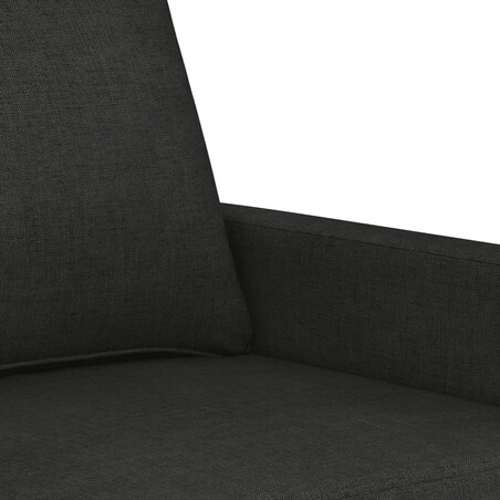 vidaXL Sofa 3-osobowa, czarna, 180 cm, tapicerowana tkaniną