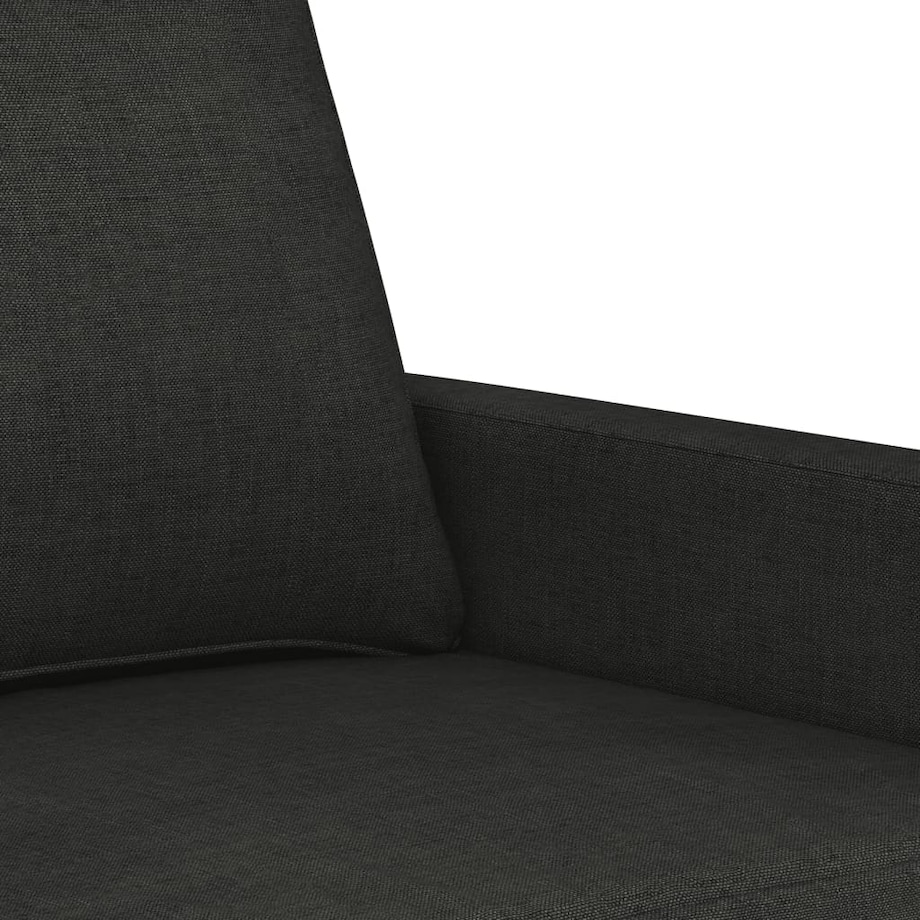 vidaXL Sofa 3-osobowa, czarna, 180 cm, tapicerowana tkaniną