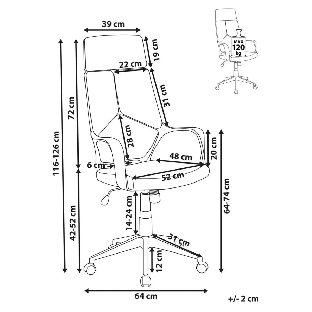 Krzesło biurowe DELIGHT Ekoskóra Beżowoszary
