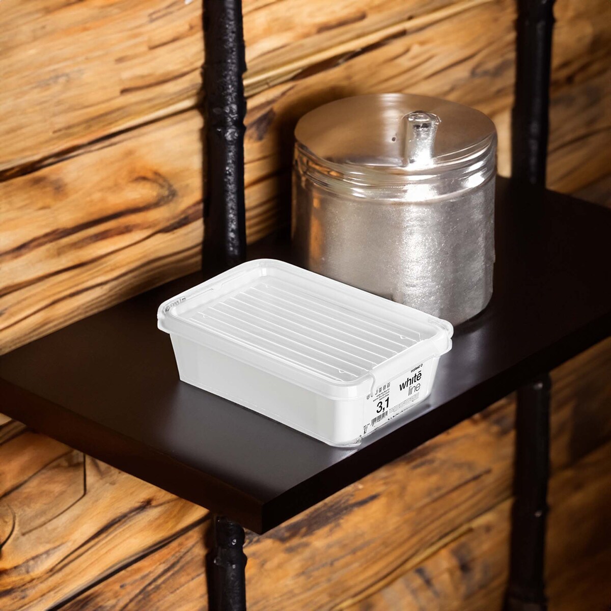 Pojemnik Plastikowy Pudełko Z Pokrywą Do Przechowywania Box Organizer 3,1L