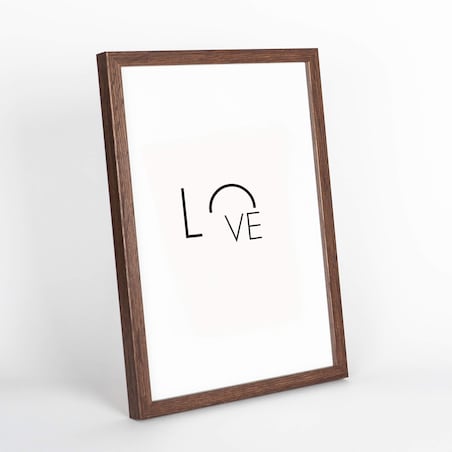 Brązowa ciemna ramka na zdjęcia 21x30 cm A4 rama MDF z plexi klasyczna ramka zawieszka stopka